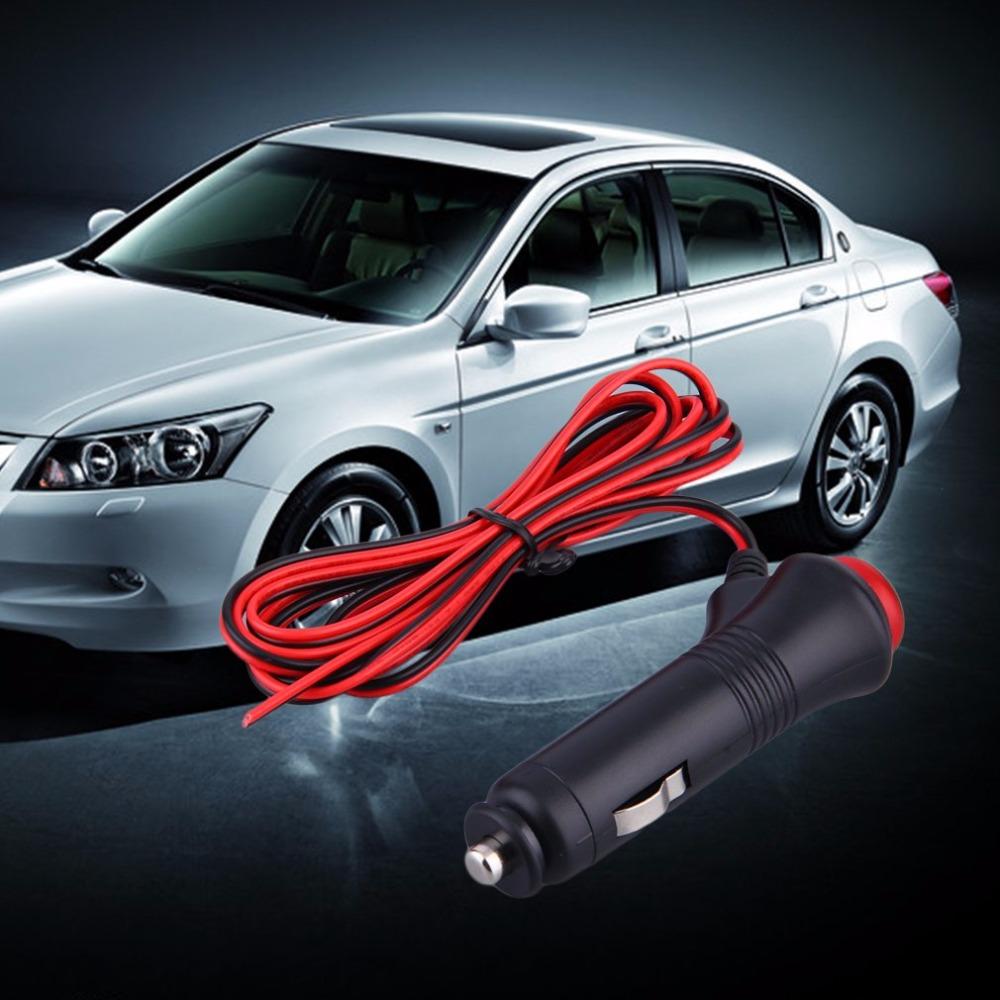 Kebidu Car Socket Adapter Plug Connector with 1.5m Cable On Off Button Switch 12V 24V for Car Motorcycle Truck