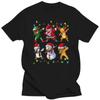 2023 Nuova T-shirt Divertente Unisex T-shirt alla Moda Elfo Dabbing Babbo Natale Renna Pinguino Pupazzo di Neve Pan di Zenzero Maglione Natalizio Unisex Donna T-S