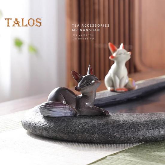 Tea Pet Color Changing Fox Resin Handcrafted Lucky Feng Shui Decoration with Hot Water Good Luck Symbol Teatable Teahouse Ornament