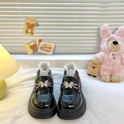 British Style Small Leather Shoes Women's Single Shoes Autumn New Platform Muffin Loafers Mary Jane Shoes Ins