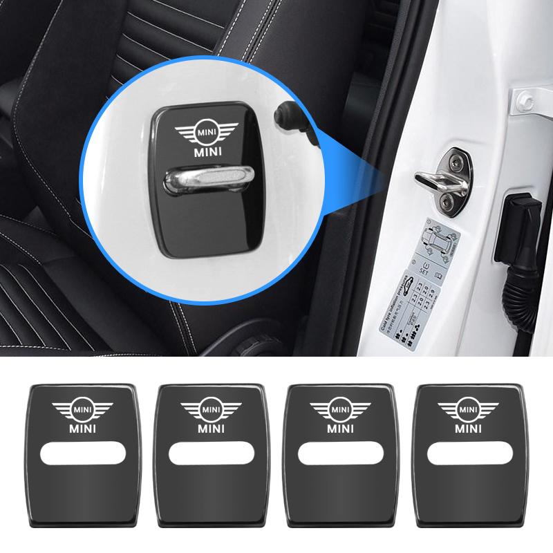 4pcs Car Door Lock Cover Antirust Protective Cap For MINI Cooper JCW Countryman Clubman Cabrio Paceman Coupe Roadster Clubvan Btrme66