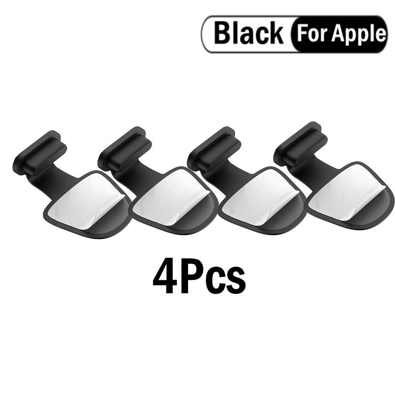 6pcs Charging Port Anti Dust Plug Silicone Dustplugs Cover Anti-Lost Cap For iPhone Samsung Xiaomi USB Type-C/Ios Port Protector