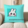 2D Cute Bunny Peeking: Adorable Pillow Cover Design Pattern Cushion Cover Suitable For Sofa Bedroom Car Pillow Cover