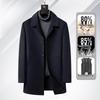 Men's Wool Coat with Removable Goose Down Liner