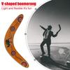 Wooden Boomerang Sports Throwback V Shaped Boomerang Flying Disc Throw Outdoor Game Toy for Kids Adults Interactive Playing Prop