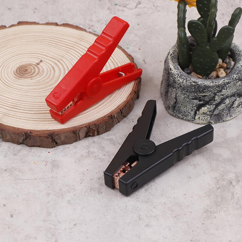 2Pcs 100A Crocodile Alligator Clips Car Battery Chargers Insulated Clamp Plastic Handle Test Alligator Clip For Electric Project
