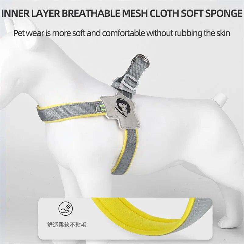 Saddle Style Dog Harness for Small Large Dogs Chest Strap Reflective Puppy Cats Harness Vest Yorks Chihuahua Walking Supplies