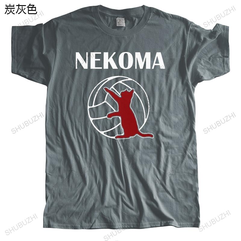 Pánske Unisex Haikyuu Tričko s Krátkym Rukávom Okrúhly Výstrih Bavlnené Tričko Potlačené Nekoma Volejbalové Tričko Japonská Animácia Oblečenie Darček
