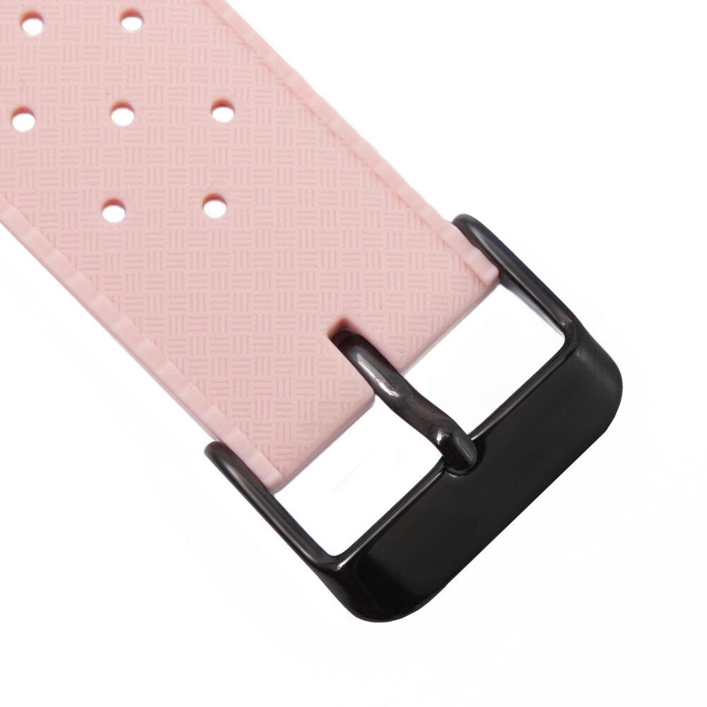 ERBORD Universal Silicone Strap 22mm, Tropic, Pink/Black Buckle