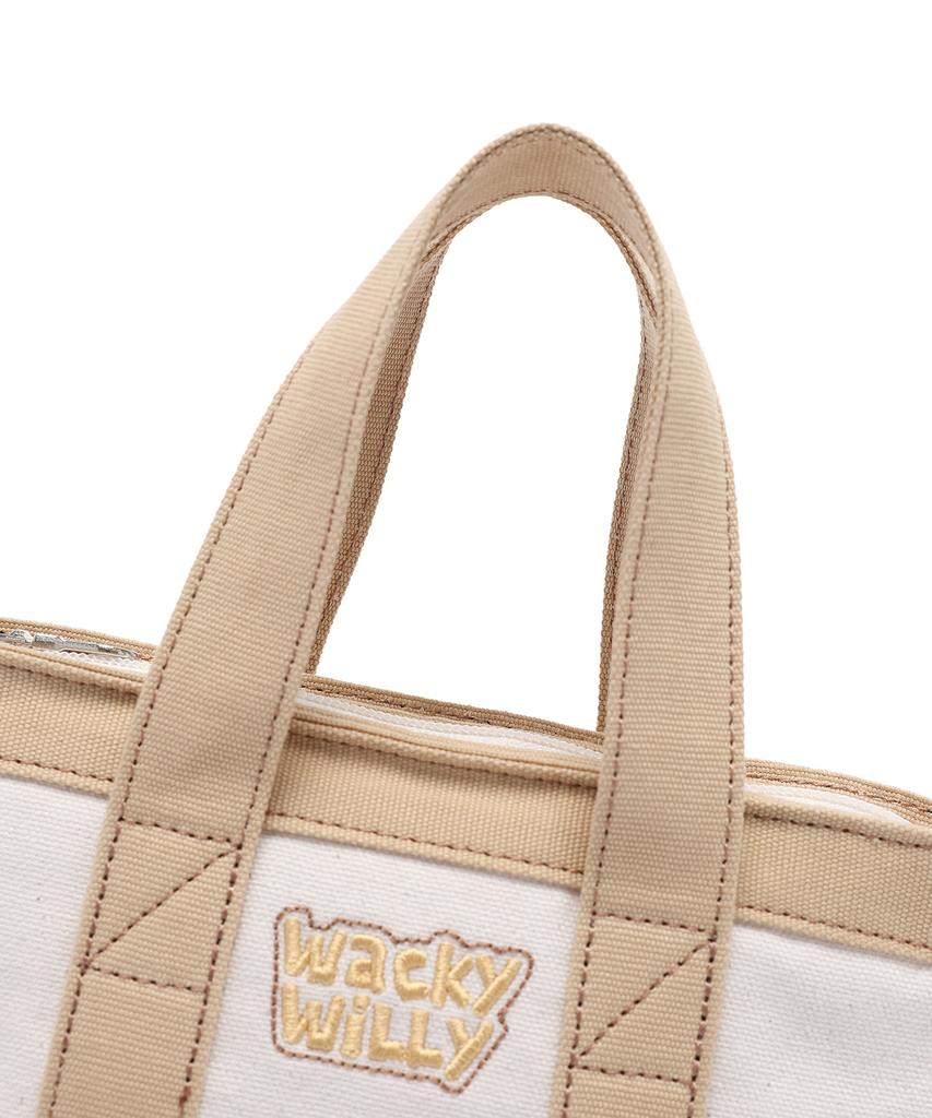 Wacky Willy Canvas Mini Tote Bag Beige