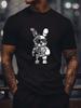 Zajíc Pánské Bavlněné Tričko Luxusní Značka Móda Velká Velikost Top Ležérní Krátký Rukáv Streetwear Klasický Potisk Novinka Tričko S-4XL