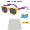 New Fashion Brand Children's Color Sunglasses Anti UV Baby Sunshade Anti Blue Light Glasses Men's and Women's Sunglasses UV400