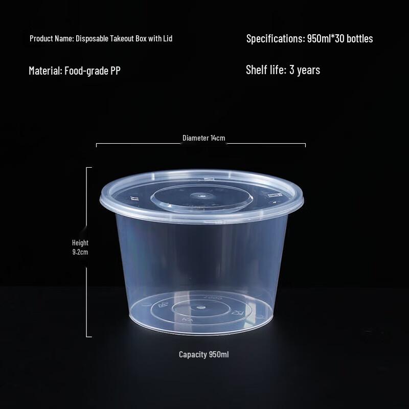 Wegwerp Plastic Voedselcontainers met Deksel