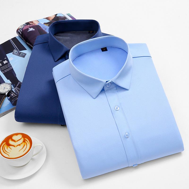 Men's Winter Sherpa Lined Shirts Long Sleeve Button Down Fleece Dress Shirts for Men Business Casual Warm Comfortable Thermal Shirt With Pockets