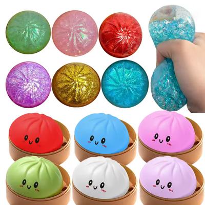 Push Bubble Colorful Dumpling Squishes Stress With Steamer Cute Anxiety Toy Soft Decompression Dough For Adults Prospector A