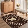 Bruin Beige Texas Ster Medaillon Perzisch Vloerkleed voor Woonkamer Slaapkamer Westerse Traditionele Huisdecoratie Zacht Antislip Vloermat