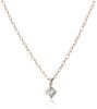 K10YG Diamond Petite Necklace 0.03ct 4-prong