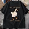 Zomermode Heren T-shirts Grappige Untitled Goose Game Tops Heren Dames Katoenen Losse Tee Rommel Met De Toeter Krijg Je De Bonk T-shirt