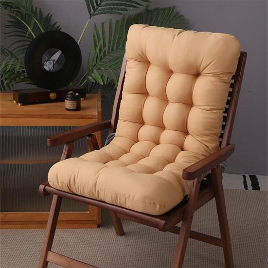 Seat Cushion with High-Density Resilient PP Cotton Filling Secure Strap Seat Pad Office Design Breathable Support