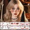 Disposable Halloween Face Tattoo Waterproof Bat Face Stickers Enhance Atmosphere