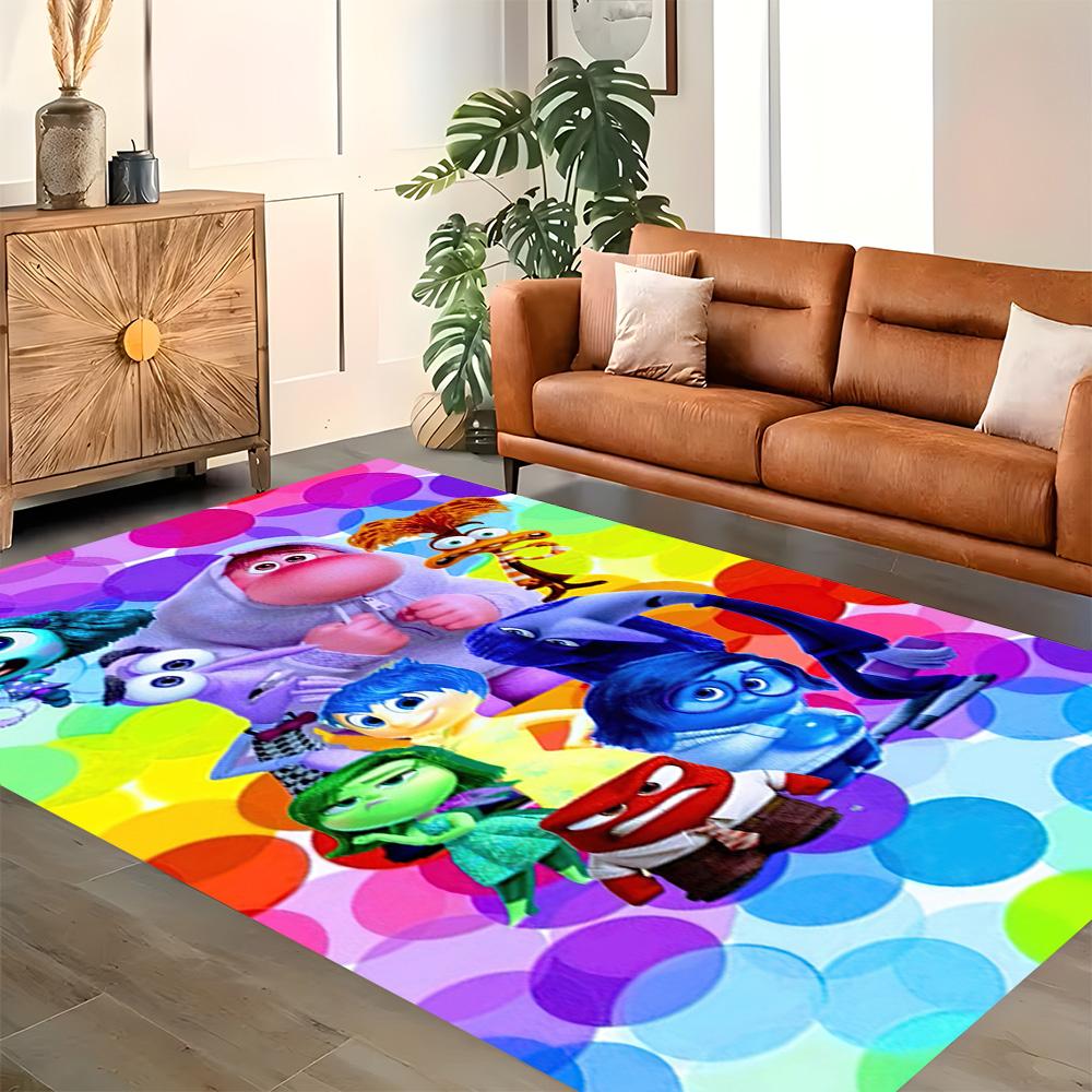 Tapis Aventure des Émotions Inside Out pour Salon, Chambre à Coucher, Bureau, Décoration de Couloir, Parfait pour la Décoration de la Maison ou les Cadeaux de Fête