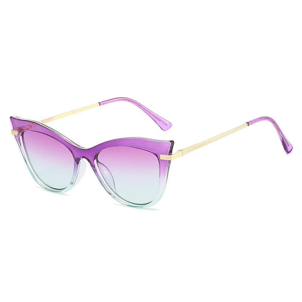 Chic Cat-Eye Sunglasses: Trendy European & American Style, High-Class Versatile Outdoor Sun Protection for Women