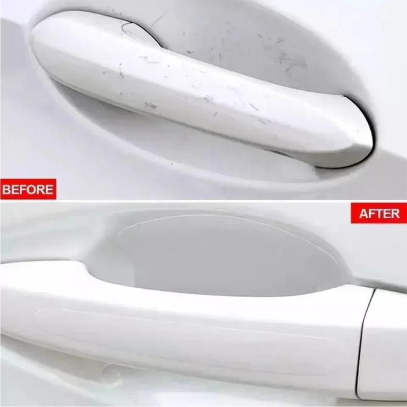 Anti Scratch TPU Car Door Handle Guards Sheets Auto Healing Scratch Resistant Film 8PCS for Paint Preservation Defense