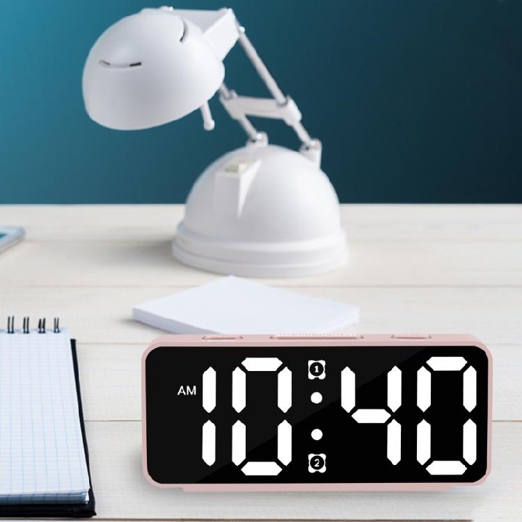 Digital Bedsides Alarm Clock With 12/24 Hour Format And Color Display Double Alarms For Kids Students Adults Bedrooms