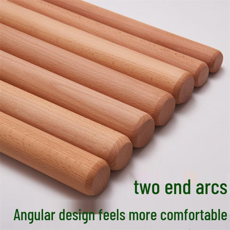 Solid Beech Rolling Pin & Glass Kneading Mat Set