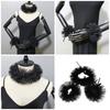 Elizabethan Mesh Neck Ruff Detachable Ruffle Collar and Wrist Cuffs for Medieval Costume and Historical Reenactments
