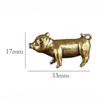 Retro Miedziany Chiński 12 Znaków Zodiaku Statuetka Świni Dekoracja Domu Antyczny Mosiądz Figurki Szczęśliwych Zwierząt Małe Ozdoby na Stół Biurko