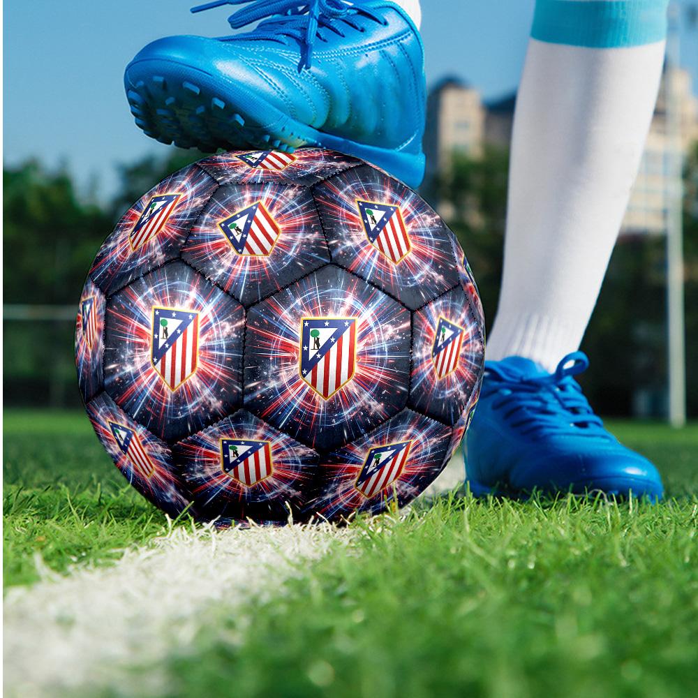 Atletico Madrid Theme Soccer Ball Size 5 Soccer Ball Soft Touch Professional Training Football for Outdoor Sports