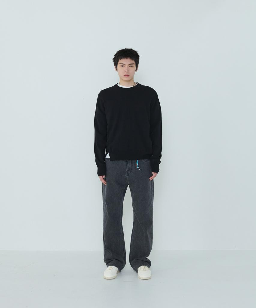 Deossingindeeodeeo Composed Slit Knit Black