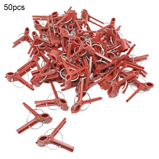 1 Bag Grafting Clip Flexible Rust-free Plastic Round Flat Mouth Plant Support Clip for Garden