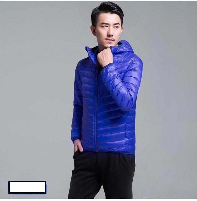 Autumn Winter Down Jacket Men's Hooded Super Light Warm Slim Coat Down Jacket Men's Coat