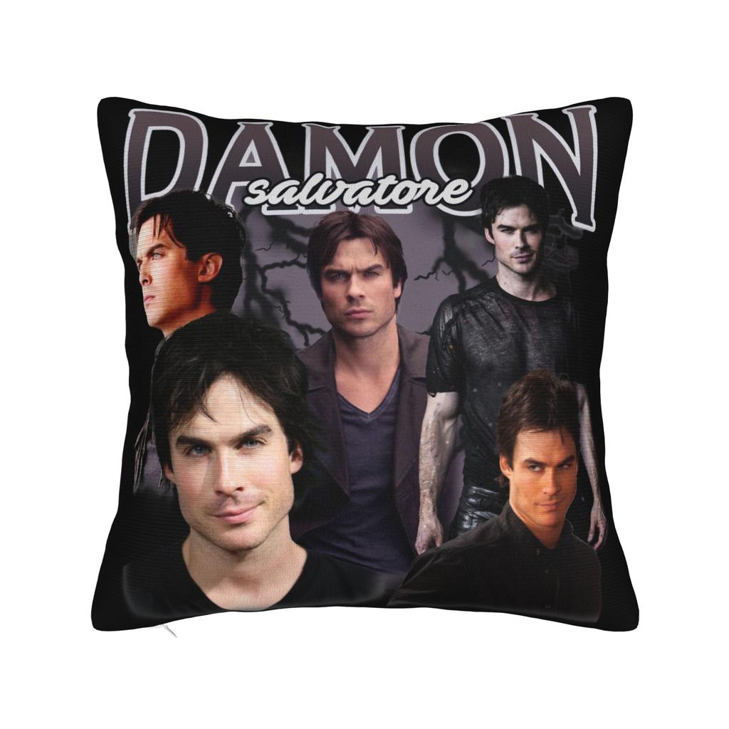 Damon Salvatore The Vampire Diaries Pillowcase Soft Fabric Cushion Cover Ian Somerhalder Pillow Case Cover Home Zipper Xcm