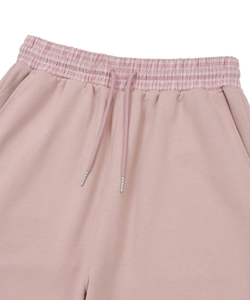 LMR Star Applique Point String Sweatpants Pink