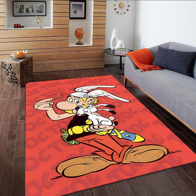 Asterix Friends Carpet, Kitchen Rugs, Yoga Mat, Non-Slip Mats, Rug for Bathroom, Living Room Bedroom, Camping Rugs Christmas Gift