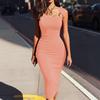 Chic Européen: Robe sexy sans manches moulante pour femme