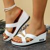 Women Wedge Slippers Korean Fashion New Fish Mouth Slippers Casual Large Size Women Shoes Lightweight Sandals Slides Women