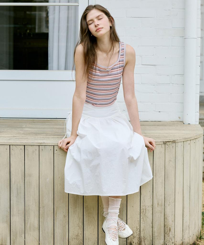 Ollibeudeollibeu Lace-Up Midi Skirt Ow6Ms4640