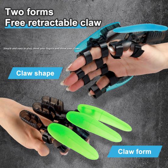 3Pcs 3D Printed Mechanical Claw Toy Finger Wolverine Claws Adjustable Size Halloween Cosplay Equipment for Adults Kids