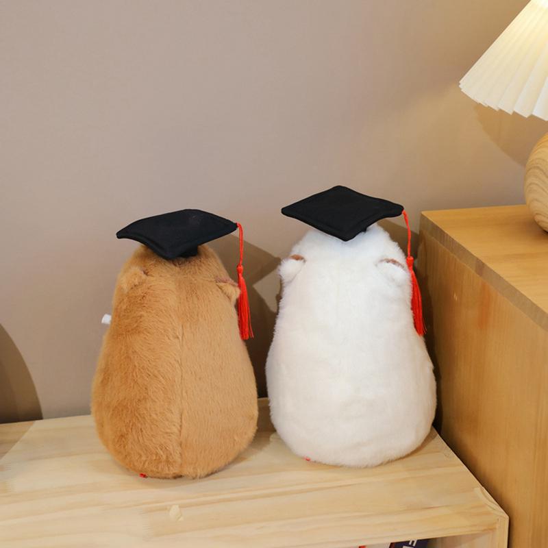 Cute Capybara Toy Souvenirs Soft Plush Pillow Ornaments Graduation Capybara Doll Home Car Interior Decoration For Adult Children