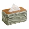 Elegant Tissue Storage Box Ripple Design Rectangle Light Luxury Napkin Holder Multi-functional Anti-slip Paper Container