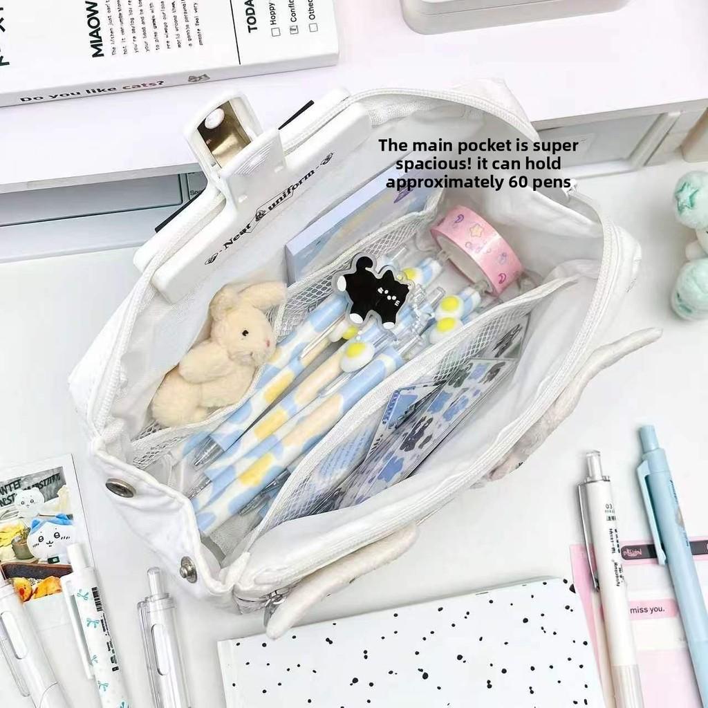 Cute Cat Pencil Case With Polyester Material For School Kids