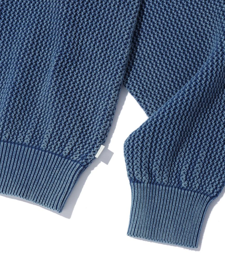 CRITIC Wormhole Logo Natural Dyeing Mesh Knit Blue