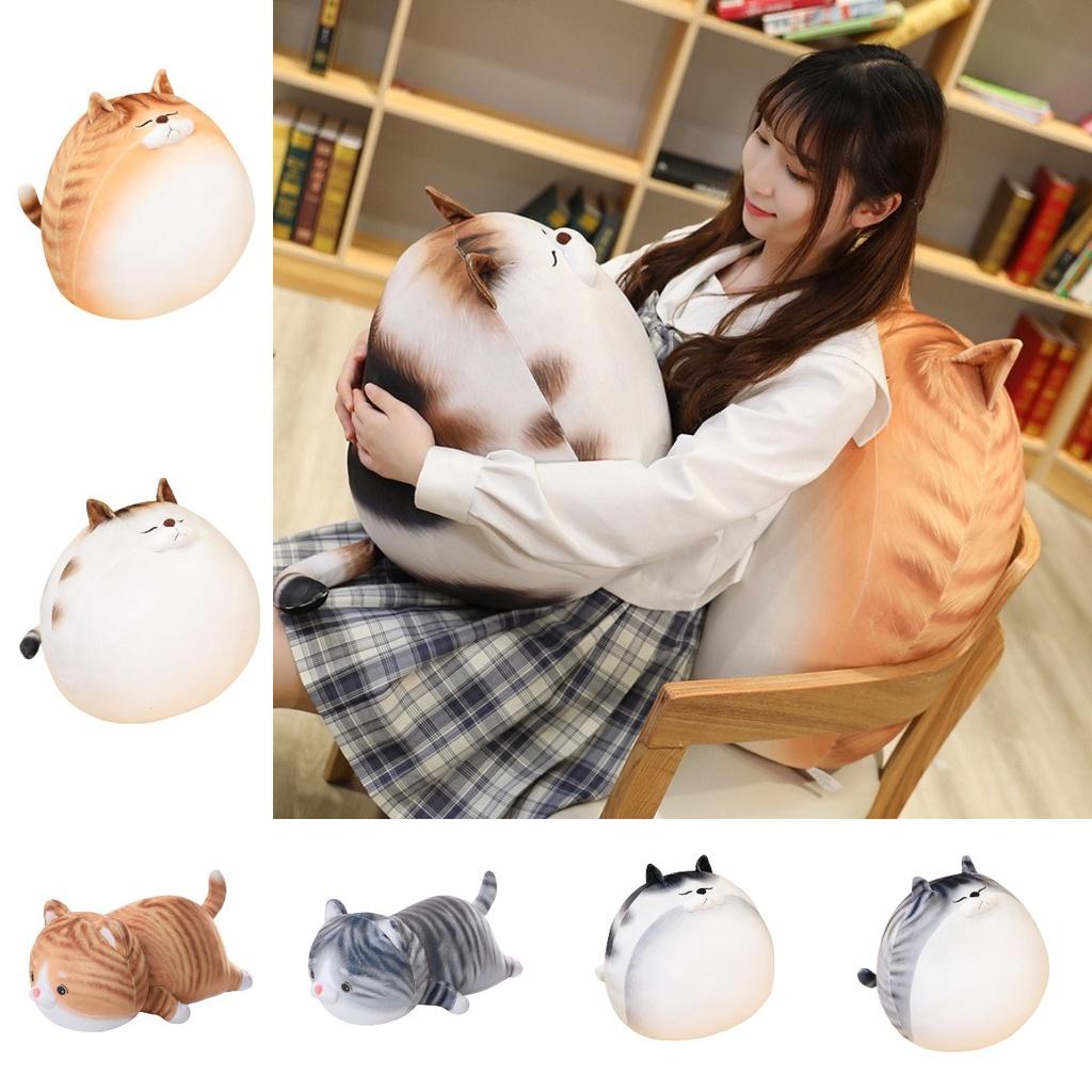 Großes Kuscheliges Katzenplüschtier für Kuscheleinheiten vor dem Schlafengehen mit realistischem Design und glatten Nähten
