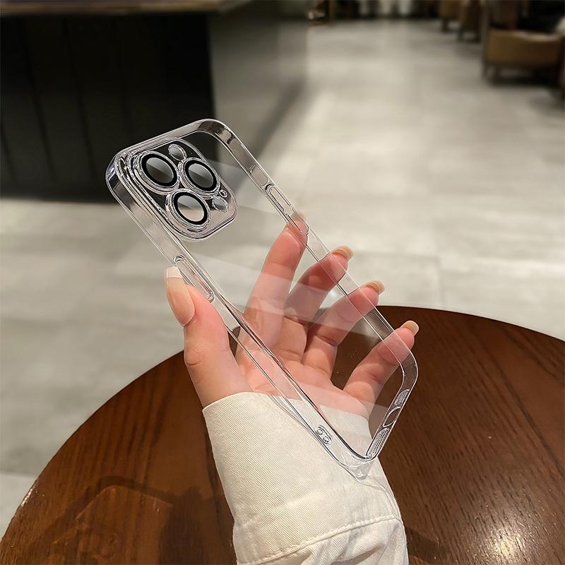 Luxury Electroplated Protection Case For iPhone 17 16 11 12 13 14 15 Pro Max Xs XR Max 7 8 Plus SE2020 Soft Transparent Cover