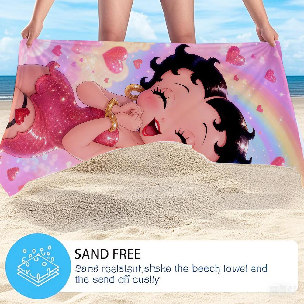 Cute B-betty B-boop Various Quick Drying Bath Towel Microfiber Beach Towel Light Weight Swimming Camping Yoga Beach Out