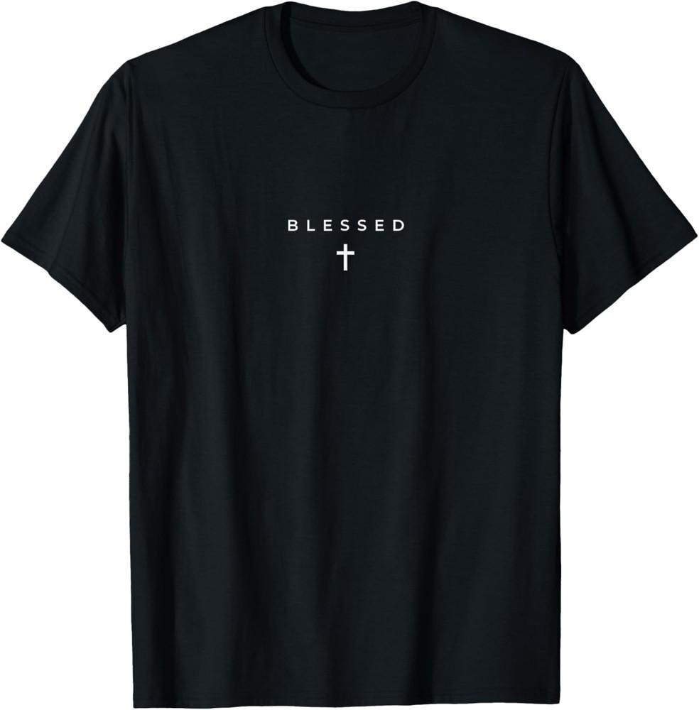 Blessed Cross Subtle Christian Minimalist Religious Faith T-Shirt Unisex T-Shirt